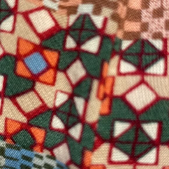 Jessica Simpson One-Piece Jumpsuit Peach Orange Turquoise Geometric Size 12-18M - Picture 7 of 14